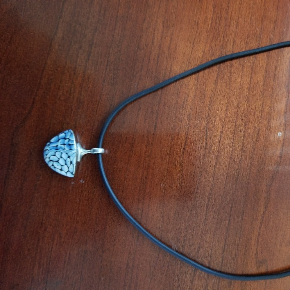 Leather cord reverse necklace